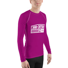 Mens Long Sleeve BJJ Rash Guard - Jiu-Jitsu 003 - Vivid Purple BJJ Exclusive Jiu-Jitsu Long Sleeve Mens Rash Guard