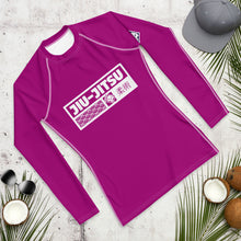 Mens Long Sleeve BJJ Rash Guard - Jiu-Jitsu 003 - Vivid Purple BJJ Exclusive Jiu-Jitsu Long Sleeve Mens Rash Guard