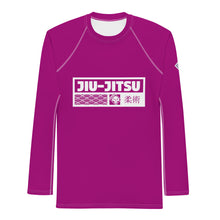 Mens Long Sleeve BJJ Rash Guard - Jiu-Jitsu 003 - Vivid Purple BJJ Exclusive Jiu-Jitsu Long Sleeve Mens Rash Guard