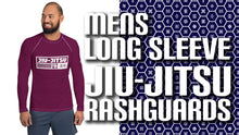 Mens Long Sleeve BJJ Rash Guard - Jiu-Jitsu 004 - Tyrian Purple BJJ Exclusive Jiu-Jitsu Long Sleeve Mens Rash Guard