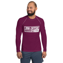 Mens Long Sleeve BJJ Rash Guard - Jiu-Jitsu 004 - Tyrian Purple BJJ Exclusive Jiu-Jitsu Long Sleeve Mens Rash Guard