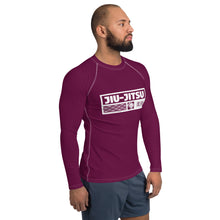 Mens Long Sleeve BJJ Rash Guard - Jiu-Jitsu 004 - Tyrian Purple BJJ Exclusive Jiu-Jitsu Long Sleeve Mens Rash Guard