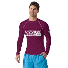 Mens Long Sleeve BJJ Rash Guard - Jiu-Jitsu 004 - Tyrian Purple BJJ Exclusive Jiu-Jitsu Long Sleeve Mens Rash Guard
