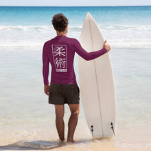 Mens Long Sleeve BJJ Rash Guard - Jiu-Jitsu 004 - Tyrian Purple BJJ Exclusive Jiu-Jitsu Long Sleeve Mens Rash Guard