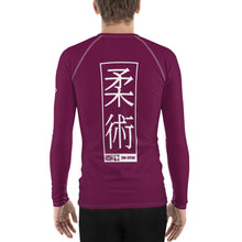 Mens Long Sleeve BJJ Rash Guard - Jiu-Jitsu 004 - Tyrian Purple BJJ Exclusive Jiu-Jitsu Long Sleeve Mens Rash Guard