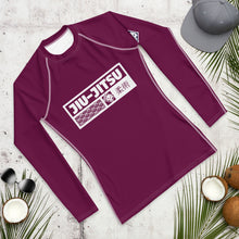 Mens Long Sleeve BJJ Rash Guard - Jiu-Jitsu 004 - Tyrian Purple BJJ Exclusive Jiu-Jitsu Long Sleeve Mens Rash Guard
