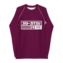 Mens Long Sleeve BJJ Rash Guard - Jiu-Jitsu 004 - Tyrian Purple BJJ Exclusive Jiu-Jitsu Long Sleeve Mens Rash Guard