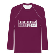 Mens Long Sleeve BJJ Rash Guard - Jiu-Jitsu 004 - Tyrian Purple BJJ Exclusive Jiu-Jitsu Long Sleeve Mens Rash Guard