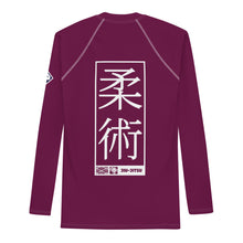 Mens Long Sleeve BJJ Rash Guard - Jiu-Jitsu 004 - Tyrian Purple BJJ Exclusive Jiu-Jitsu Long Sleeve Mens Rash Guard