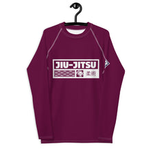 Mens Long Sleeve BJJ Rash Guard - Jiu-Jitsu 004 - Tyrian Purple BJJ Exclusive Jiu-Jitsu Long Sleeve Mens Rash Guard