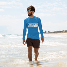 Mens Long Sleeve BJJ Rash Guard - Jiu-Jitsu 005 - Azul BJJ Exclusive Jiu-Jitsu Long Sleeve Mens Rash Guard