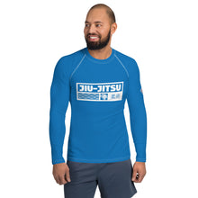 Mens Long Sleeve BJJ Rash Guard - Jiu-Jitsu 005 - Azul BJJ Exclusive Jiu-Jitsu Long Sleeve Mens Rash Guard