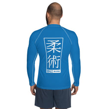 Mens Long Sleeve BJJ Rash Guard - Jiu-Jitsu 005 - Azul BJJ Exclusive Jiu-Jitsu Long Sleeve Mens Rash Guard