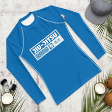Mens Long Sleeve BJJ Rash Guard - Jiu-Jitsu 005 - Azul BJJ Exclusive Jiu-Jitsu Long Sleeve Mens Rash Guard