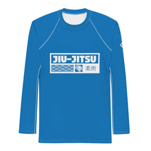 Mens Long Sleeve BJJ Rash Guard - Jiu-Jitsu 005 - Azul BJJ Exclusive Jiu-Jitsu Long Sleeve Mens Rash Guard