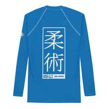 Mens Long Sleeve BJJ Rash Guard - Jiu-Jitsu 005 - Azul BJJ Exclusive Jiu-Jitsu Long Sleeve Mens Rash Guard