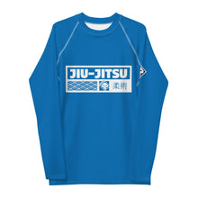 Mens Long Sleeve BJJ Rash Guard - Jiu-Jitsu 005 - Azul BJJ Exclusive Jiu-Jitsu Long Sleeve Mens Rash Guard