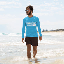 Mens Long Sleeve BJJ Rash Guard - Jiu-Jitsu 006 - Cyan BJJ Exclusive Jiu-Jitsu Jiujitsu Long Sleeve Mens Rash Guard