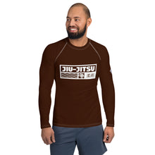 Mens Long Sleeve BJJ Rash Guard - Jiu-Jitsu 007 - Chocolate BJJ Exclusive Jiu-Jitsu Long Sleeve Mens Rash Guard