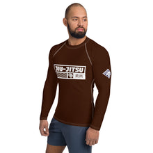 Mens Long Sleeve BJJ Rash Guard - Jiu-Jitsu 007 - Chocolate BJJ Exclusive Jiu-Jitsu Long Sleeve Mens Rash Guard