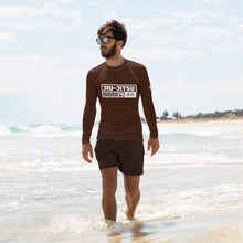 Mens Long Sleeve BJJ Rash Guard - Jiu-Jitsu 007 - Chocolate BJJ Exclusive Jiu-Jitsu Long Sleeve Mens Rash Guard
