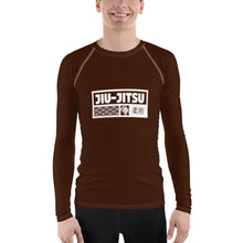 Mens Long Sleeve BJJ Rash Guard - Jiu-Jitsu 007 - Chocolate BJJ Exclusive Jiu-Jitsu Long Sleeve Mens Rash Guard