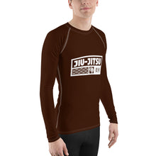 Mens Long Sleeve BJJ Rash Guard - Jiu-Jitsu 007 - Chocolate BJJ Exclusive Jiu-Jitsu Long Sleeve Mens Rash Guard