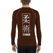 Mens Long Sleeve BJJ Rash Guard - Jiu-Jitsu 007 - Chocolate BJJ Exclusive Jiu-Jitsu Long Sleeve Mens Rash Guard