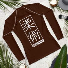 Mens Long Sleeve BJJ Rash Guard - Jiu-Jitsu 007 - Chocolate BJJ Exclusive Jiu-Jitsu Long Sleeve Mens Rash Guard