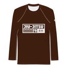 Mens Long Sleeve BJJ Rash Guard - Jiu-Jitsu 007 - Chocolate BJJ Exclusive Jiu-Jitsu Long Sleeve Mens Rash Guard