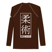 Mens Long Sleeve BJJ Rash Guard - Jiu-Jitsu 007 - Chocolate BJJ Exclusive Jiu-Jitsu Long Sleeve Mens Rash Guard
