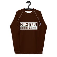 Mens Long Sleeve BJJ Rash Guard - Jiu-Jitsu 007 - Chocolate BJJ Exclusive Jiu-Jitsu Long Sleeve Mens Rash Guard