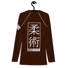 Mens Long Sleeve BJJ Rash Guard - Jiu-Jitsu 007 - Chocolate BJJ Exclusive Jiu-Jitsu Long Sleeve Mens Rash Guard