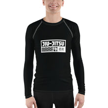 Mens Long Sleeve BJJ Rash Guard - Jiu-Jitsu 008 - Noir BJJ Exclusive Jiu-Jitsu Long Sleeve Mens Rash Guard