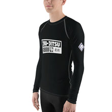 Mens Long Sleeve BJJ Rash Guard - Jiu-Jitsu 008 - Noir BJJ Exclusive Jiu-Jitsu Long Sleeve Mens Rash Guard