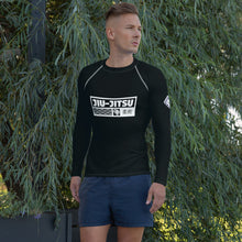 Mens Long Sleeve BJJ Rash Guard - Jiu-Jitsu 008 - Noir BJJ Exclusive Jiu-Jitsu Long Sleeve Mens Rash Guard