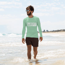 Mens Long Sleeve BJJ Rash Guard - Jiu-Jitsu 009 - Vista Blue BJJ Exclusive Jiu-Jitsu Long Sleeve Mens Rash Guard
