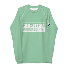 Mens Long Sleeve BJJ Rash Guard - Jiu-Jitsu 009 - Vista Blue BJJ Exclusive Jiu-Jitsu Long Sleeve Mens Rash Guard