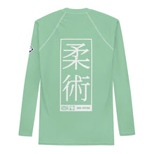 Mens Long Sleeve BJJ Rash Guard - Jiu-Jitsu 009 - Vista Blue BJJ Exclusive Jiu-Jitsu Long Sleeve Mens Rash Guard
