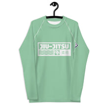 Mens Long Sleeve BJJ Rash Guard - Jiu-Jitsu 009 - Vista Blue BJJ Exclusive Jiu-Jitsu Long Sleeve Mens Rash Guard