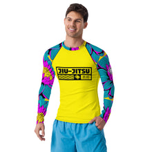 Mens Long Sleeve BJJ Rash Guard - Jiu-Jitsu 017 - Dahlia 001 BJJ Exclusive Jiu-Jitsu Long Sleeve Mens Rash Guard
