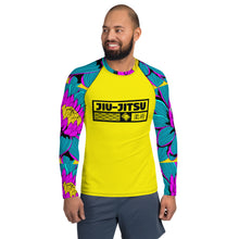 Mens Long Sleeve BJJ Rash Guard - Jiu-Jitsu 017 - Dahlia 001 BJJ Exclusive Jiu-Jitsu Long Sleeve Mens Rash Guard