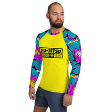 Mens Long Sleeve BJJ Rash Guard - Jiu-Jitsu 017 - Dahlia 001 BJJ Exclusive Jiu-Jitsu Long Sleeve Mens Rash Guard