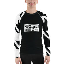 Mens Long Sleeve BJJ Rash Guard - Jiu-Jitsu 024 - Houndstooth 001 Noir Exclusive Houndstooth Long Sleeve Mens Rash Guard
