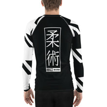 Mens Long Sleeve BJJ Rash Guard - Jiu-Jitsu 024 - Houndstooth 001 Noir Exclusive Houndstooth Long Sleeve Mens Rash Guard