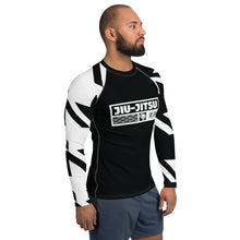 Mens Long Sleeve BJJ Rash Guard - Jiu-Jitsu 024 - Houndstooth 001 Noir Exclusive Houndstooth Long Sleeve Mens Rash Guard