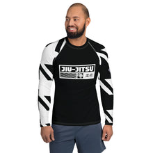 Mens Long Sleeve BJJ Rash Guard - Jiu-Jitsu 024 - Houndstooth 001 Noir Exclusive Houndstooth Long Sleeve Mens Rash Guard