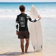 Mens Long Sleeve BJJ Rash Guard - Jiu-Jitsu 024 - Houndstooth 001 Noir Exclusive Houndstooth Long Sleeve Mens Rash Guard