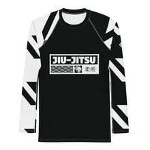 Mens Long Sleeve BJJ Rash Guard - Jiu-Jitsu 024 - Houndstooth 001 Noir Exclusive Houndstooth Long Sleeve Mens Rash Guard