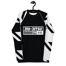 Mens Long Sleeve BJJ Rash Guard - Jiu-Jitsu 024 - Houndstooth 001 Noir Exclusive Houndstooth Long Sleeve Mens Rash Guard